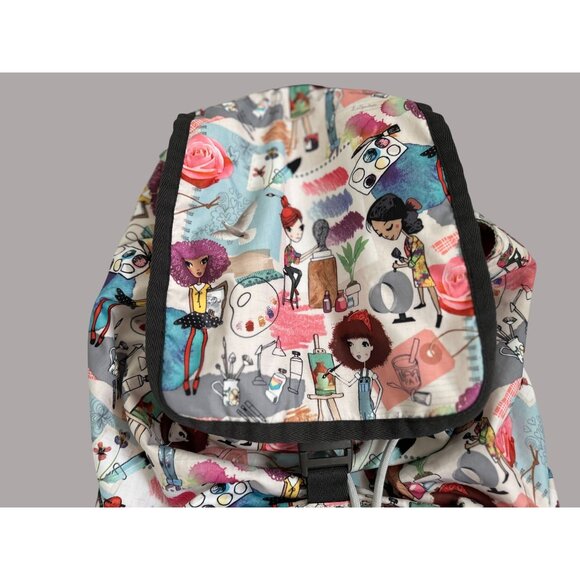 Moomin LeSportsac Backpack Large Print All Over - Picture 8 of 12